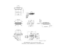 12P Female Waterproof SMT With Two Legs DIP