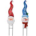 2 Pack Christmas Metal Stakes with Tinkle Bell