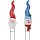 2 Pack Christmas Metal Stakes med Tinkle Bell