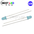 12 V 3mm LED azul resistor embutido DC