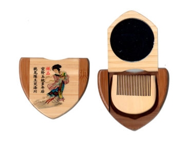 Bamboo cosmetic mirror bamboo decorative box bamboo-sided mirror bamboo crafts gifts