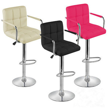 Armrest pu leather bar stool chairs for modern cheap kitchen