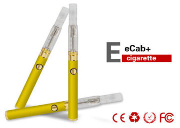 3.7v 360mah Yellow Ecab Electronic Cigarette , Ecab+ Double Cigarette Kit