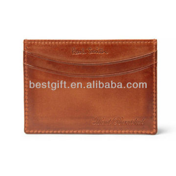 Leather sleeve holder, pocket leather card holder