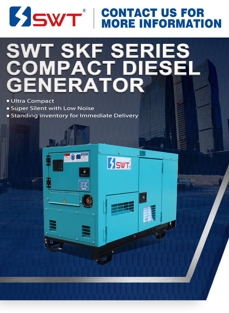 SWT 32kW 40kVA Compact Super Silent Residential Diesel Generator Set Powered by Kubota