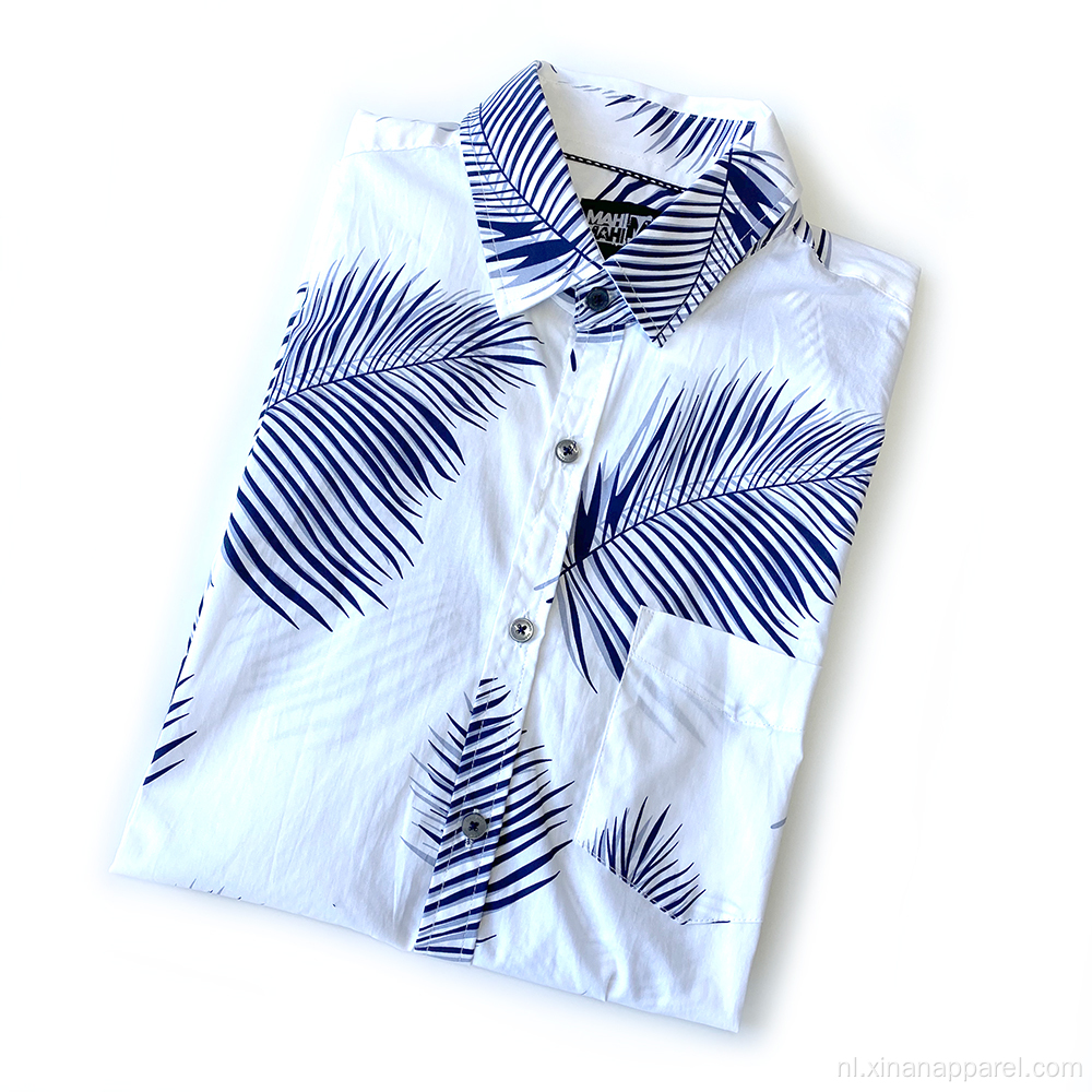 Hoge kwaliteit zomer heren casual shirt met korte mouwen