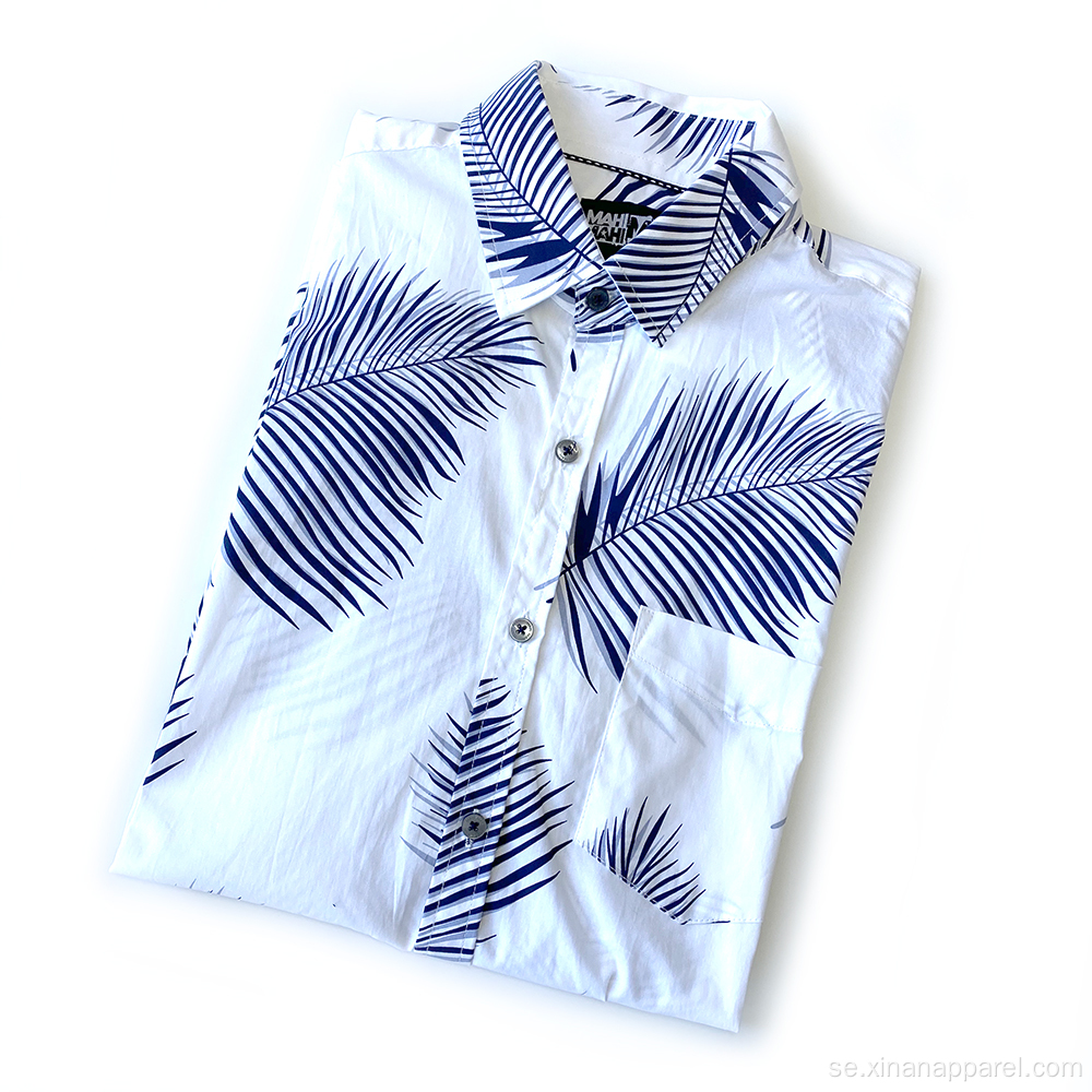 Skräddarsydda billiga sommar mode kortärmade skjortor