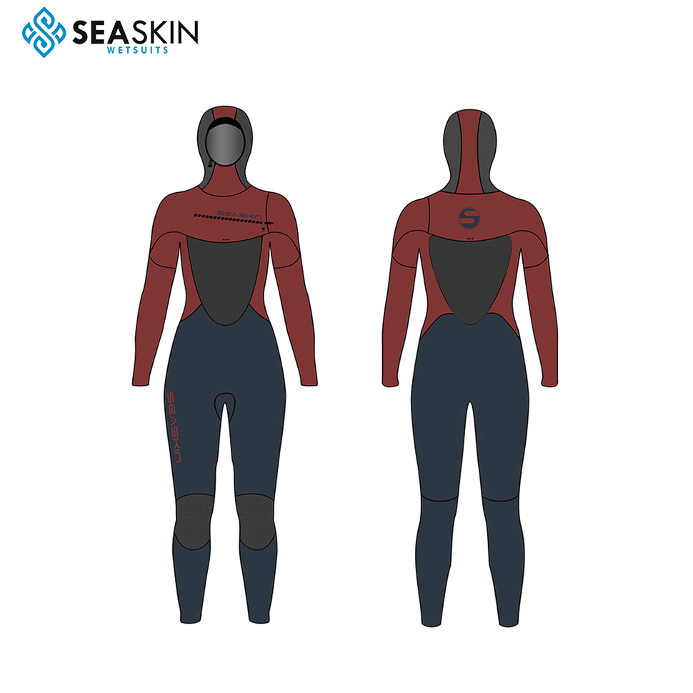 Seaskin Berkualitas Tinggi 5mm Neoprene Diving Suits Keep Warm Surfing Wetsuit untuk Wanita