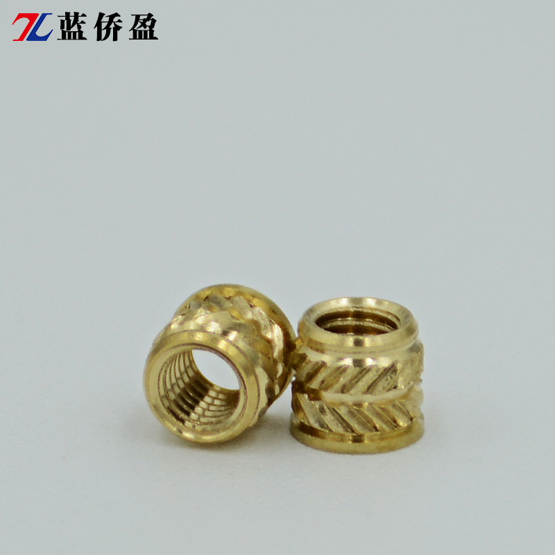 CNC produced brass thread insert for plastic