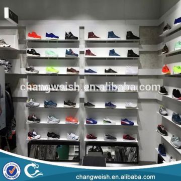 retail custum wooden sports shoes display shelf