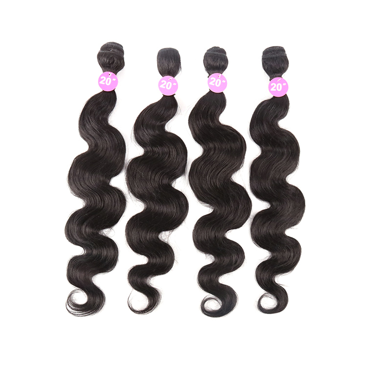 Premium Fiber Mixed 18 Inch 4x4 Lace Closure 20 Inch Braiding Hair Weave Body Wave