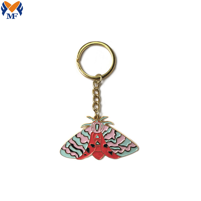 Moth Enamel Keychain