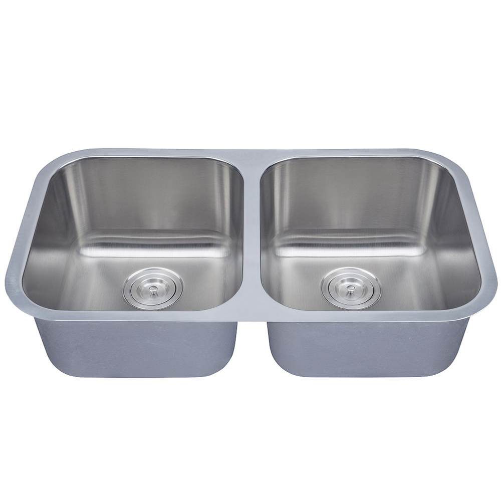 Chậu bếp bằng thép không gỉ Undermount Double Bowl