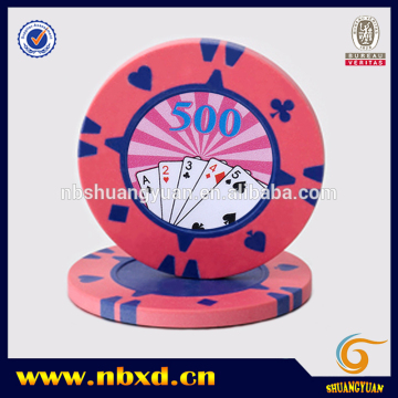 Oversized clay sticker poker chip