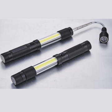 multifunctional flashlight with magnet pick-up flexible head,6LED+COB torch flashlight