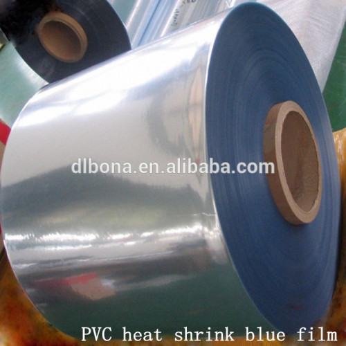 Best price customized PVC heat shrink blue film for packing