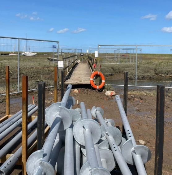 Pilotes helicoidales de acero para fundaciones