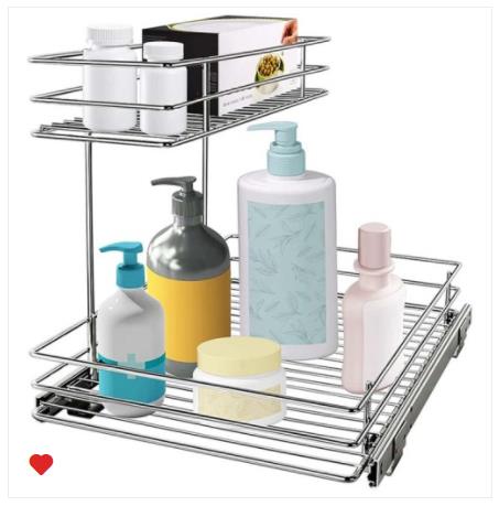 2 tier pull out basket storage