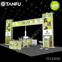 TANFU 20x40 Island Shape High Tower Trade Show Hybrid Booth