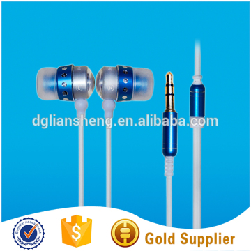 Fashion metal earphones and headphone with diamond