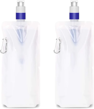 Lightweight BPA-Free Collapsible Water Bottle with Filter for Emergency Preparedness and Hiking