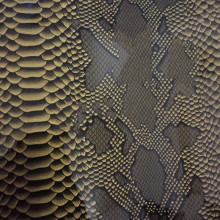 Recycled High Gloss Snake Mirror Leather for Handbag