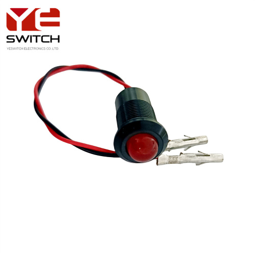 Yeswitch 11mm IP68 Metallsignalindikator med ledningar