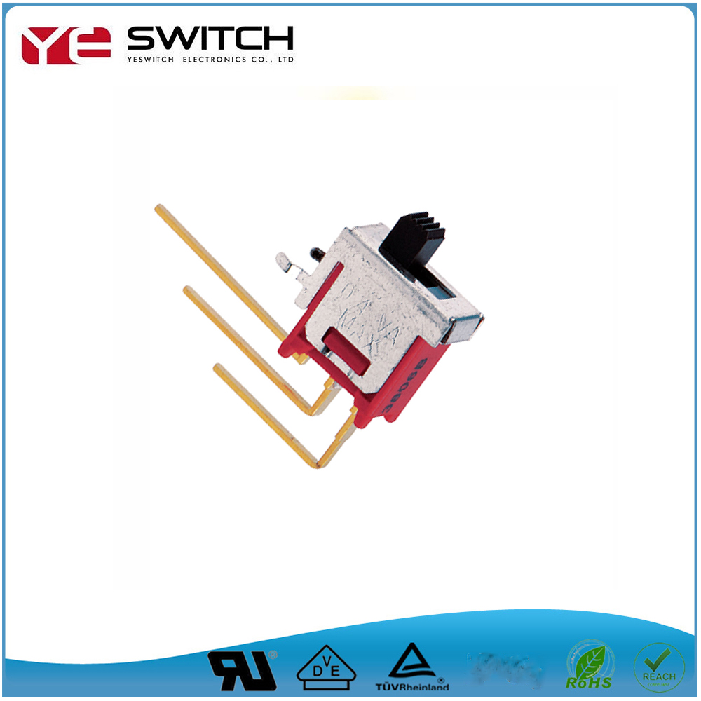 Gintong Plated Terminal PC sa pamamagitan ng-hole Slide Switch