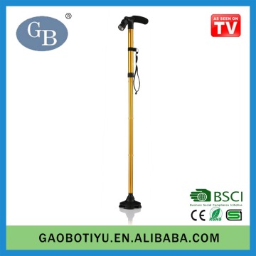 Extenable Folding Elderly Walking Stick With Light