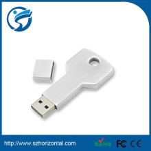 Free logo service metal key shape usb flash disk 2gb