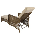 Mobilier de jardin Rattan Sun Lounger Chaise de plage en plein air