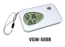 Poratable Tiny Travel Thermometer with key chain clock