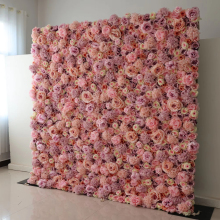 Artificial Flowers Wall: Wedding Decoration with Silk Flower Wall