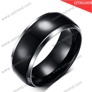 fashion jewelry manufacturer men black color titanium rings
