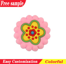 Flower pattern custom PVC shoes charm
