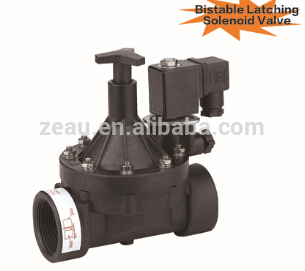 Bistable latching solenoid valve