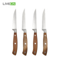 4 piezas de cuchillo de filete de madera de acacia