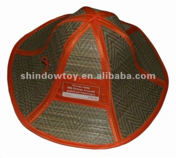Promotion foldable straw cap,Collapsible straw cap, Floding straw cap