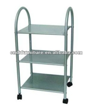silver metal trolley