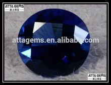 good cutting artificial round blue sapphire