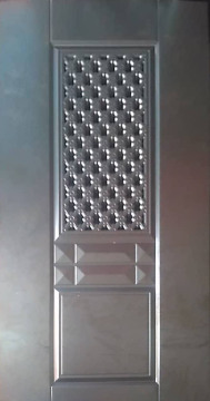 Embossed steel door panel