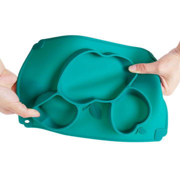 Assiette de silicone d&#39;aspiration en gros personnalisée pour les enfants