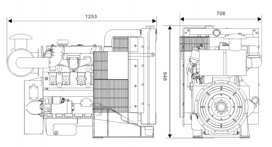 Lovol diesel engine 1004TG for generator set