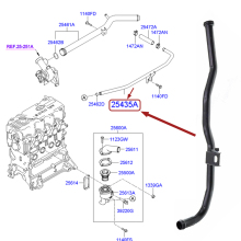 Coolant Hose Connector Water Pipe for Hyundai Accent I II Avante Click Elantra Getz Lantra G4EK/G4GF OE#: 25435-22050