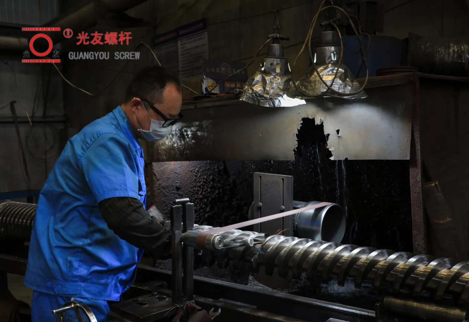 Spc Lvt WPC 38CrMoAl Boyu Kingshine Skywin Conical Twin Screw এবং Barrel Extruder Screw