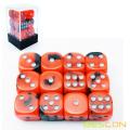 Bescon Two Tone Glowing Dice D6 16mm 12 pcs Set HOT ROCKS, 16mm Enam Sisi Die (12) Blok Glowing Dice