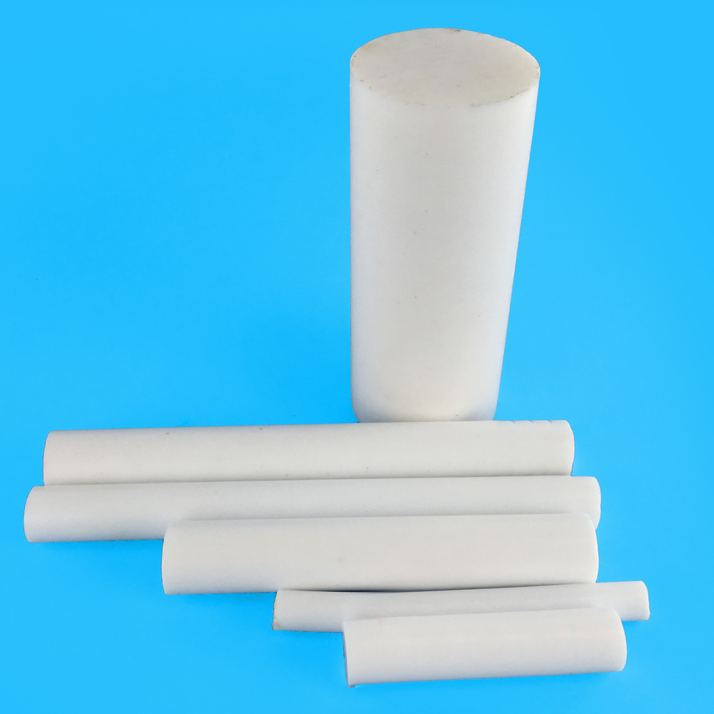 Straight White cutting PTFE Bars