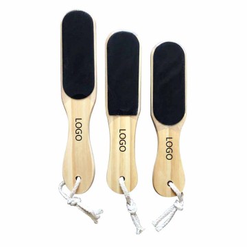 Custom LOGO Callus Remover Pedicure Tools Double Sided Sandpaper Wooden Foot Files