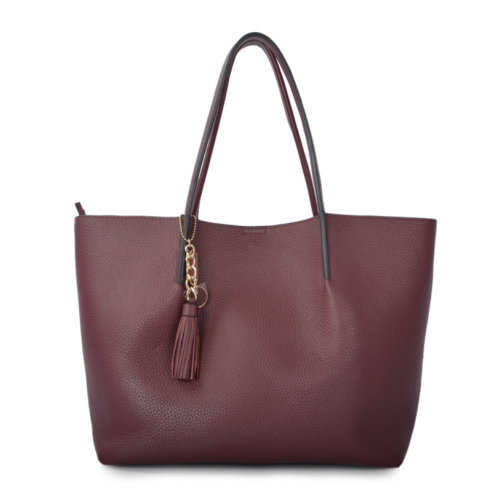 Large capacity burgundy picture mother shoulder bag