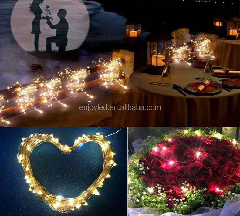 Led holiday Wedding Decoration Led String Lamps Connectable Copper wire Christmas Lights